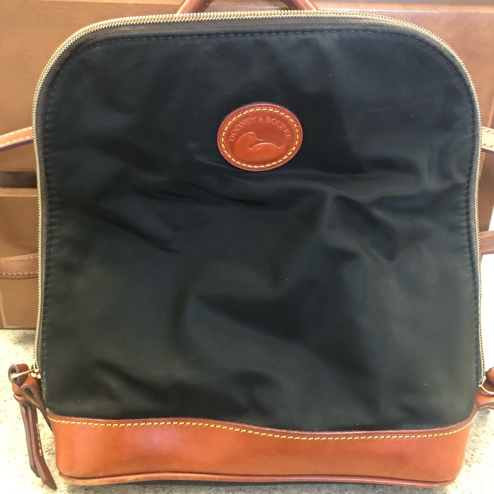 Nylon and leather Dooney & Bourke backpack.